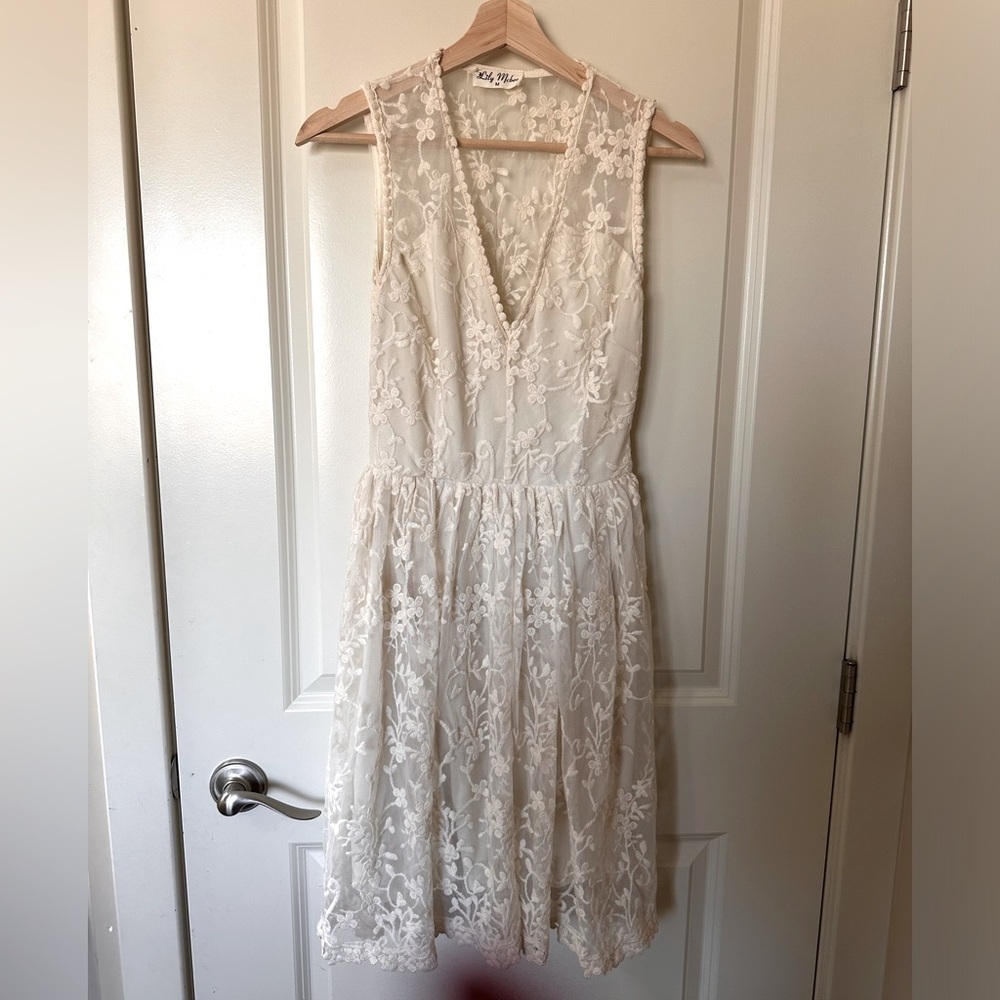 Lilly McBee BoHo Cream dress M